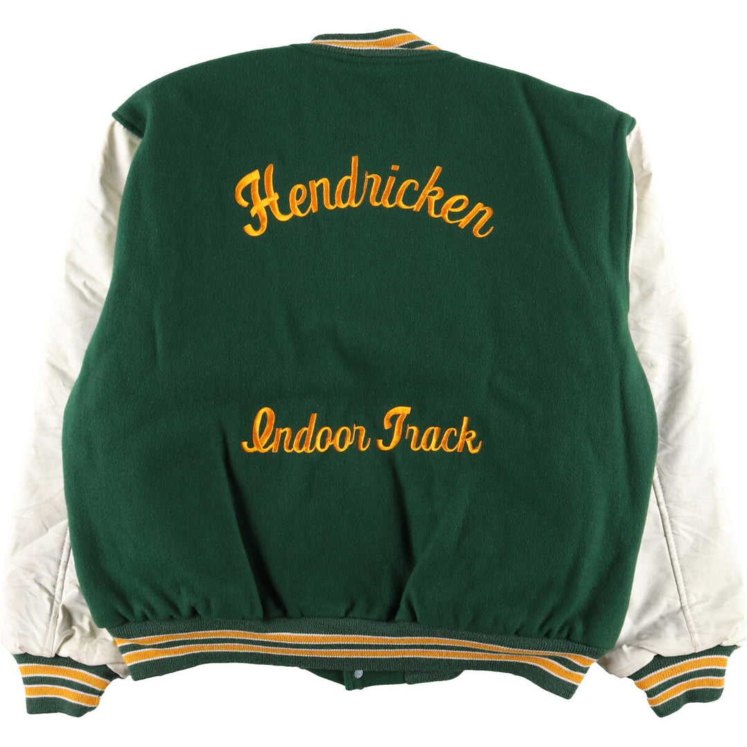 GAME Faux Leather Wool Sleeve Jacket Award Jacket Varsity Jacket Made in USA Men's XXL /eaa377875