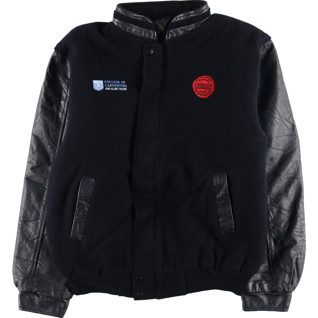 AMAZON SPORTSWEAR Leather Sleeve Wool Varsity Jacket Award Jacket Varsity Jacket Made in Canada Men's XL /eaa377876