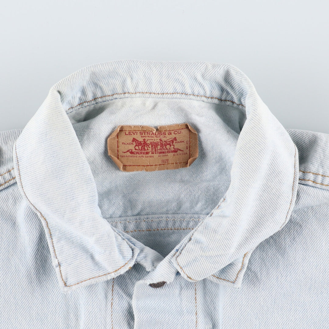90'S Levi's 70507-0218 denim jacket, G-jacket, made in USA, men's L, vintage /eaa377972