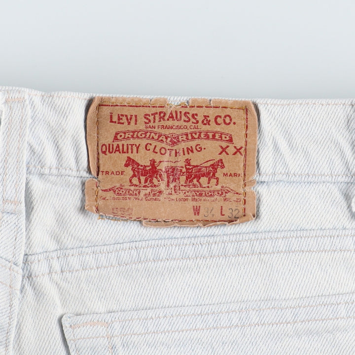 90'S Levi's 550 Tapered Jeans Denim Pants Made in USA Men's W33 Vintage / eaa378036