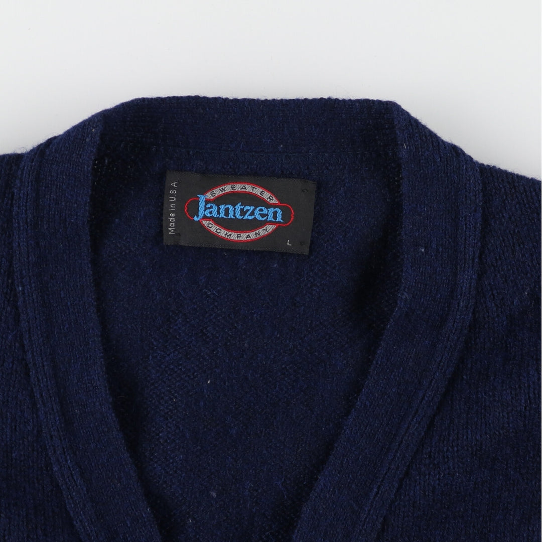 80'S Jantzen wool knit cardigan made in USA, men's L, vintage /eaa378167