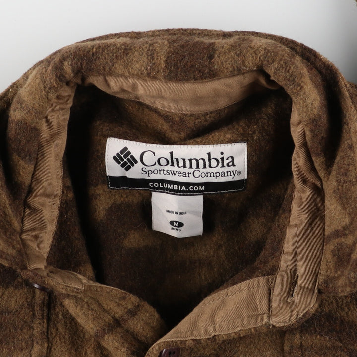 Columbia Camouflage Pattern Wool Jacket Men's XL /eaa378401