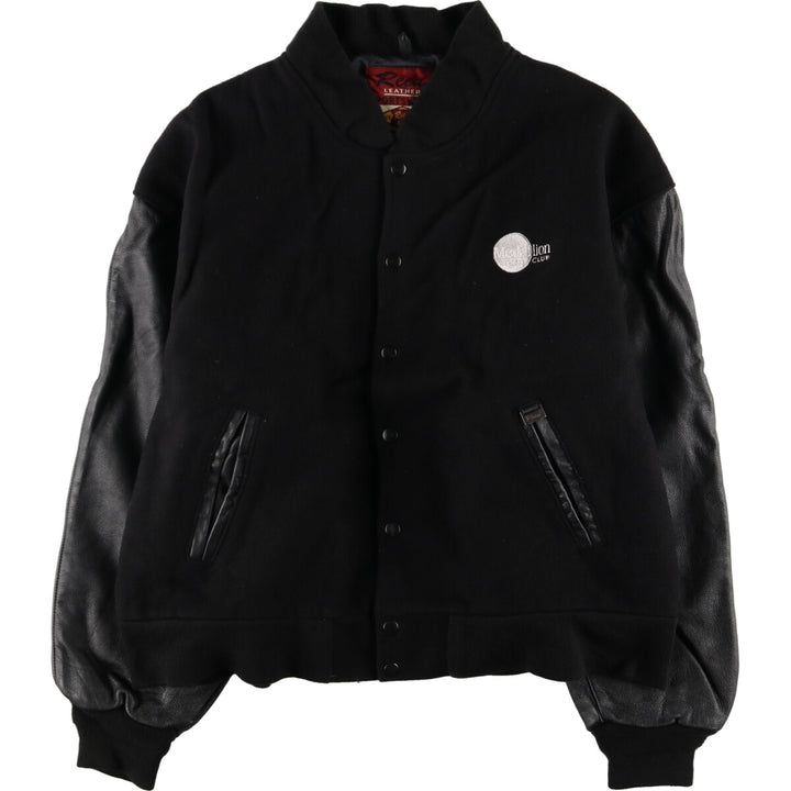 Reed SPORTSWEAR Leather Wool Sleeve Varsity Jacket Award Jacket Varsity Jacket Made in USA Men's XL /eaa378501
