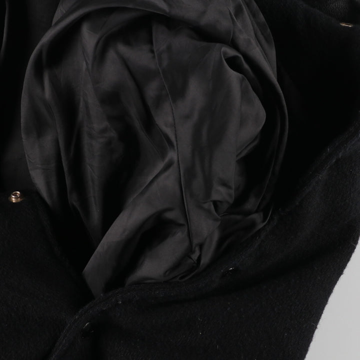 PROMOTALK Back Embroidery Collared Leather Sleeve Wool Stadium Jacket Award Jacket Varsity Jacket Men's L /eaa378504