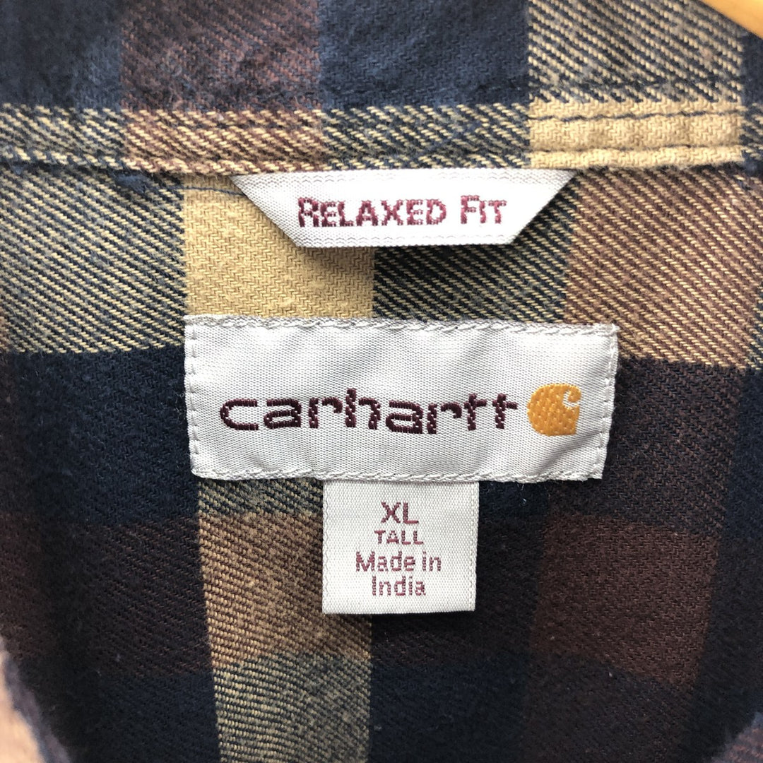 Carhartt RELAXED FIT Long Sleeve Button-Down Check Shirt Men's XL /eaa378524