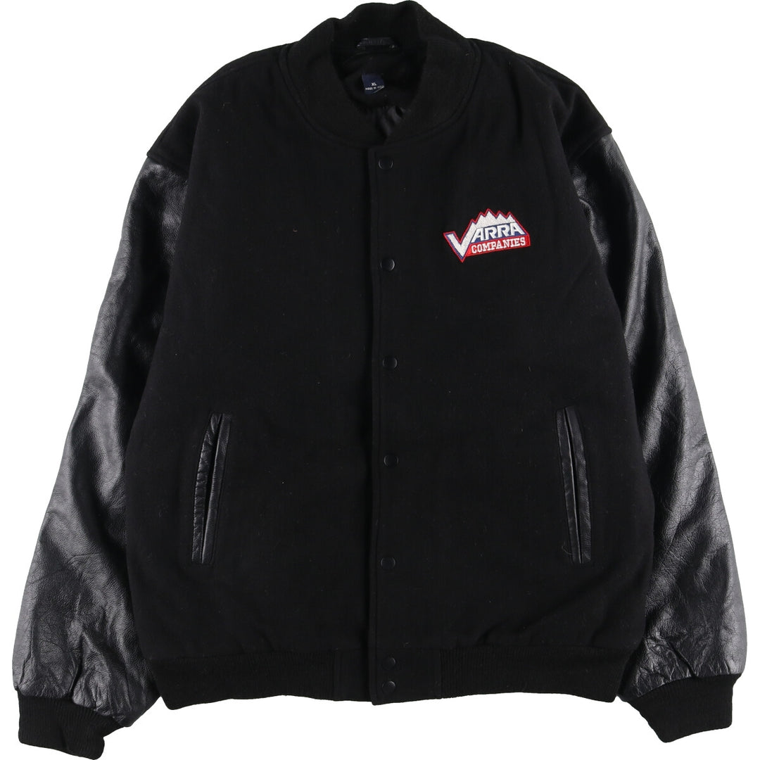 Leather sleeve wool varsity jacket award jacket varsity jacket men's XXL /eaa378633