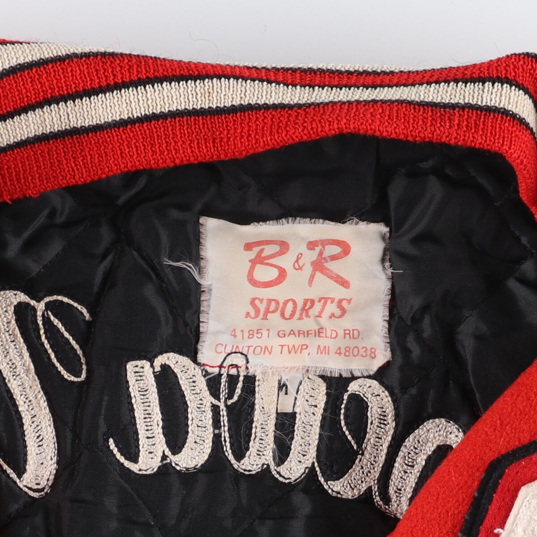 B&R SPORTS Leather Sleeve Wool Varsity Jacket Award Jacket Varsity Jacket Made in USA Men's L /eaa378635