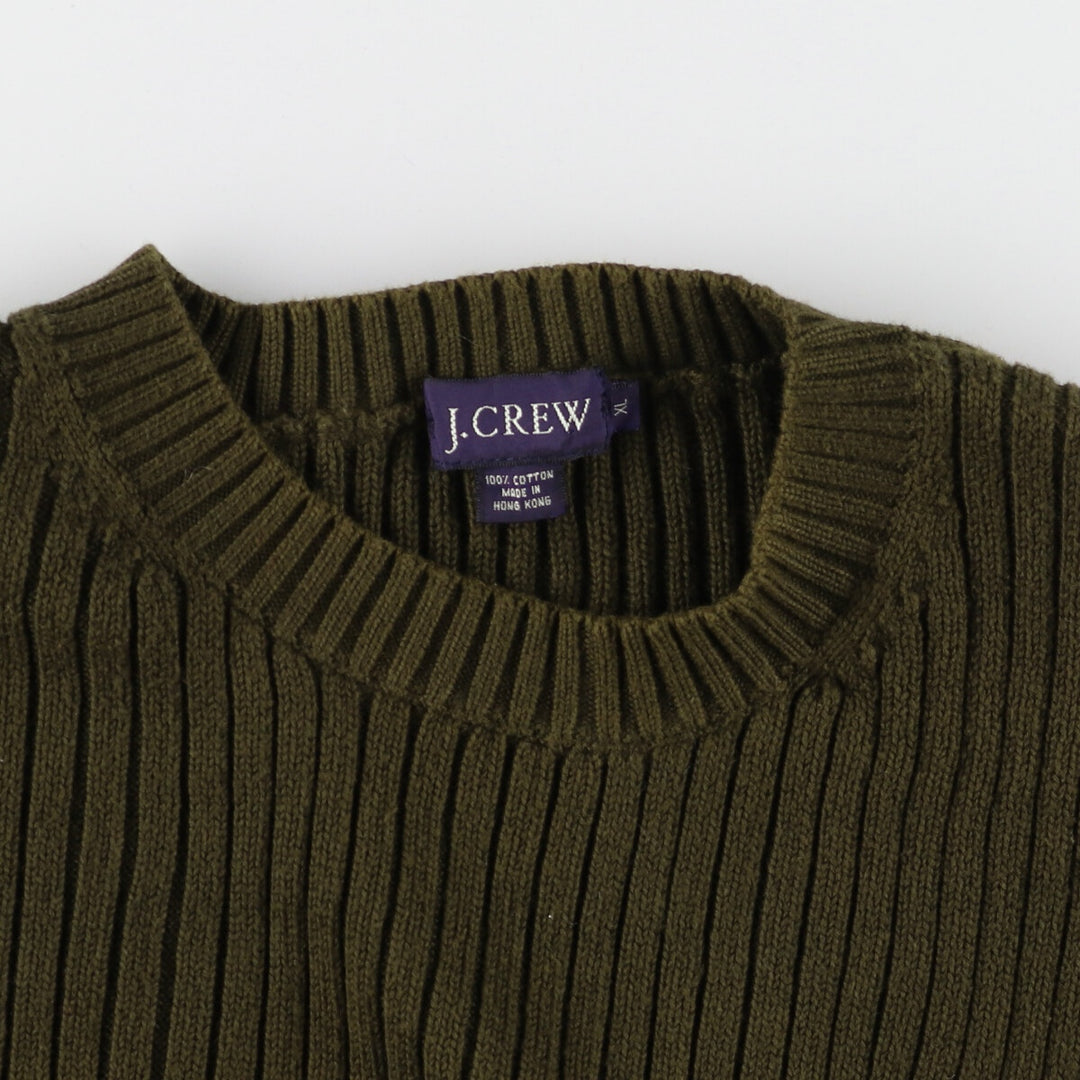 ~90'S J.Crew Ribbed Cotton Knit Sweater Men's XL Vintage /eaa378644