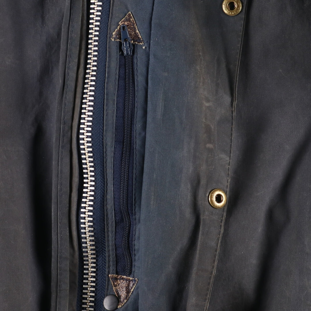 80'S Barbour BORDER Old 3 Warrant Waxed Cotton Oiled Jacket C36 Men's S Vintage /eaa378767