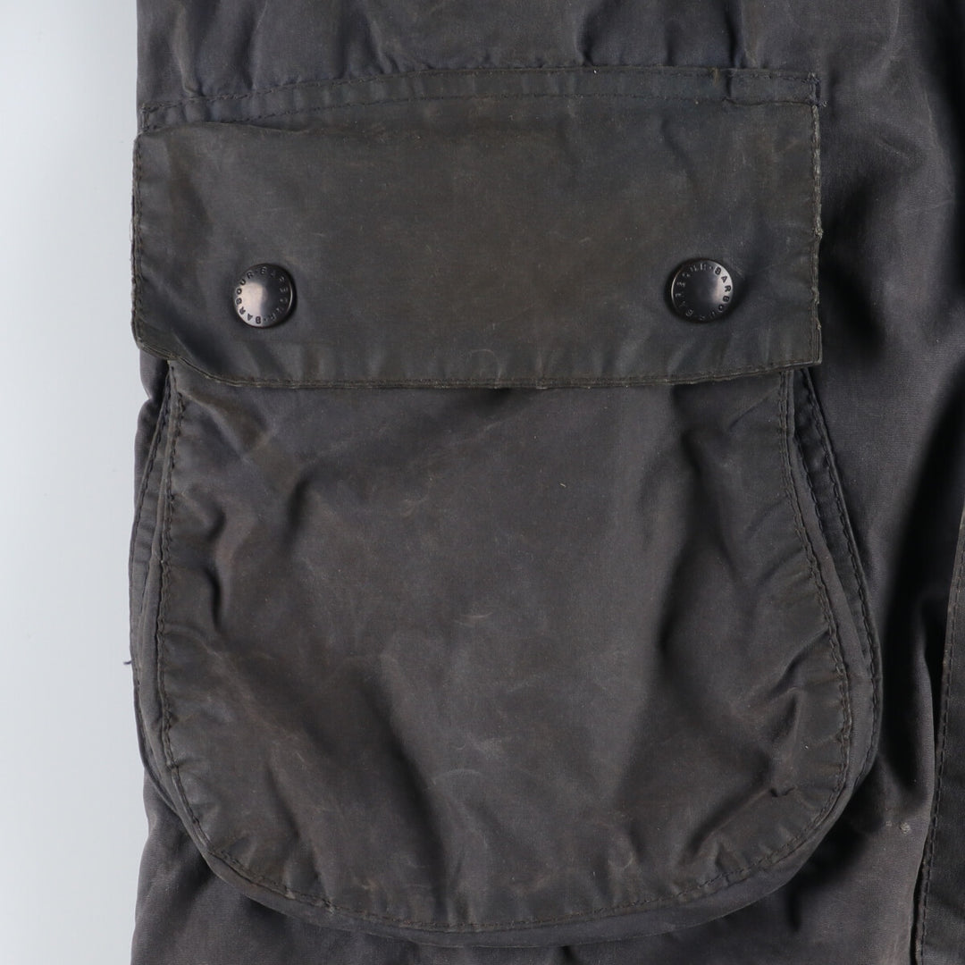 80'S Barbour BORDER Old 3 Warrant Waxed Cotton Oiled Jacket C36 Men's S Vintage /eaa378767