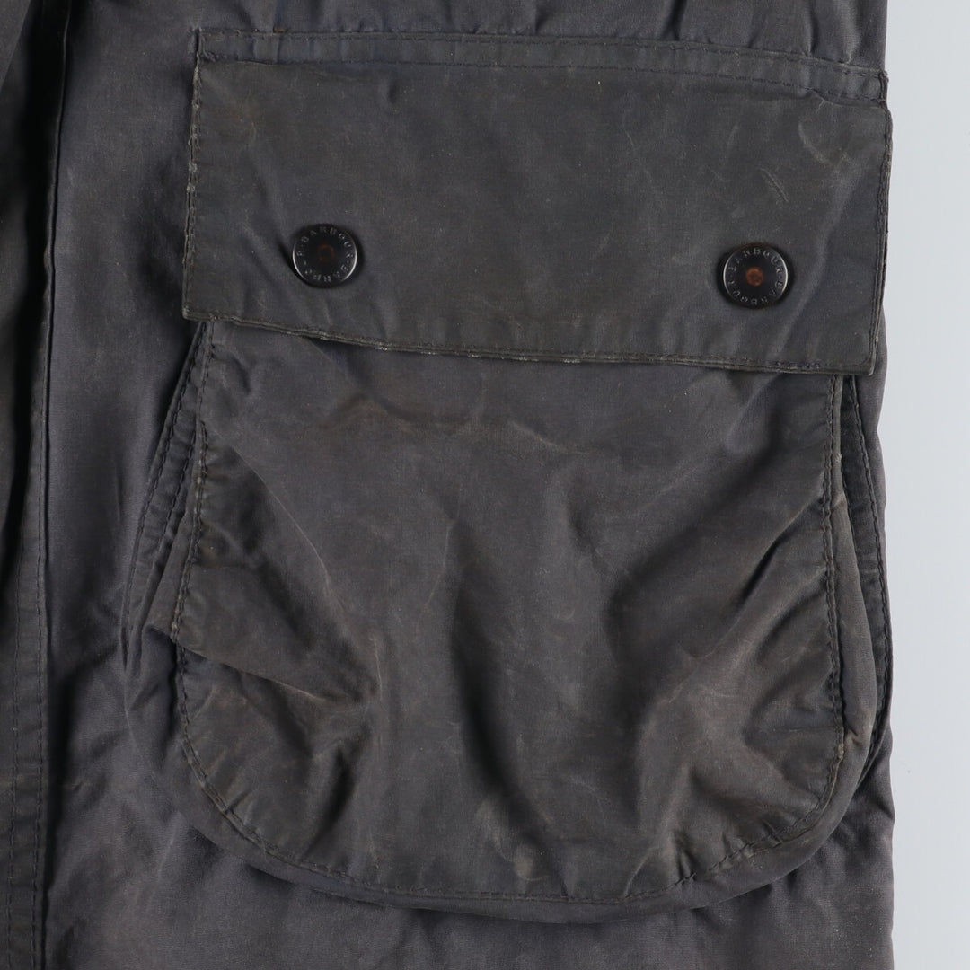 80'S Barbour BORDER Old 3 Warrant Waxed Cotton Oiled Jacket C36 Men's S Vintage /eaa378767