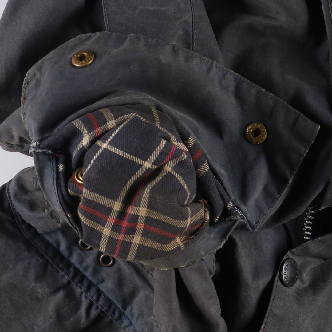 80'S Barbour BORDER Old 3 Warrant Waxed Cotton Oiled Jacket C36 Men's S Vintage /eaa378767