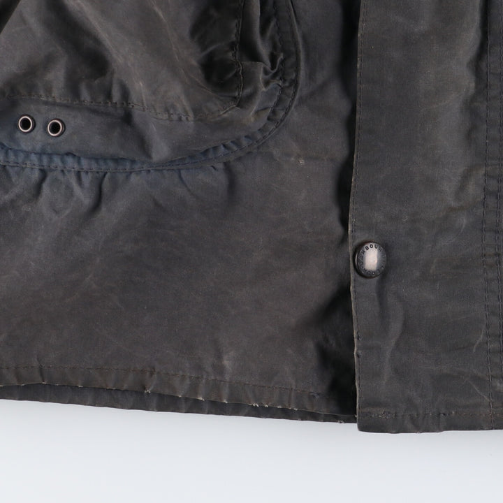 80'S Barbour BORDER Old 3 Warrant Waxed Cotton Oiled Jacket C36 Men's S Vintage /eaa378767