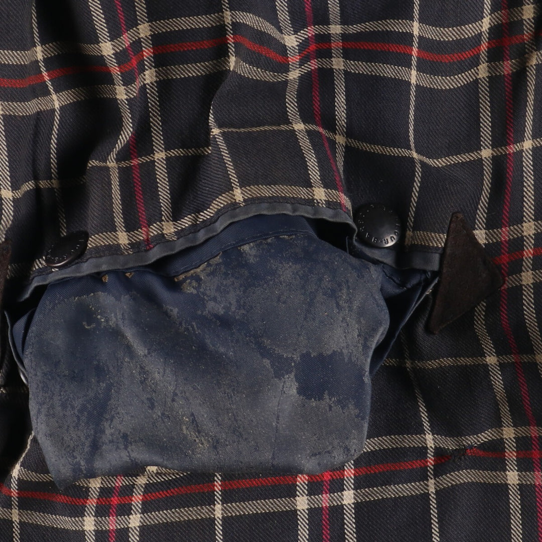 80'S Barbour BORDER Old 3 Warrant Waxed Cotton Oiled Jacket C36 Men's S Vintage /eaa378767