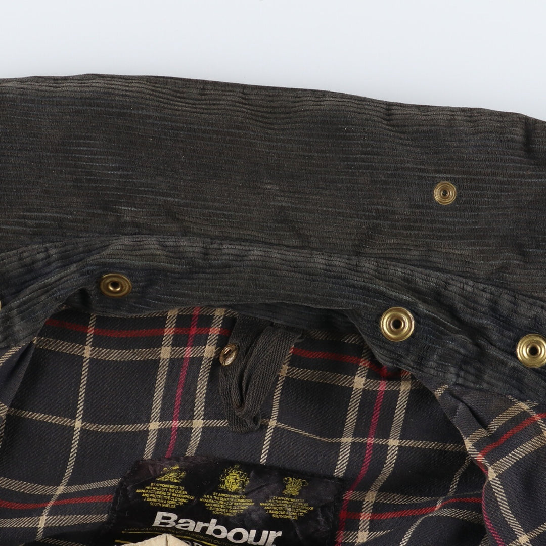 80'S Barbour BORDER Old 3 Warrant Waxed Cotton Oiled Jacket C36 Men's S Vintage /eaa378767