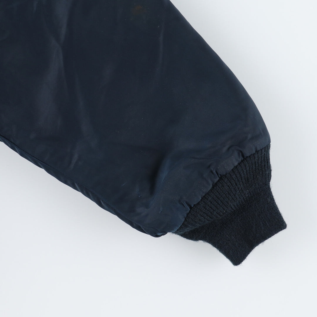 90'S MA-1 Military Flight Jacket, Made in USA, Men's Size XL Nylon navy blue type Vintage Second Hand