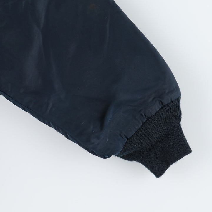 90'S MA-1 Military Flight Jacket, Made in USA, Men's Size XL Nylon navy blue type Vintage Second Hand