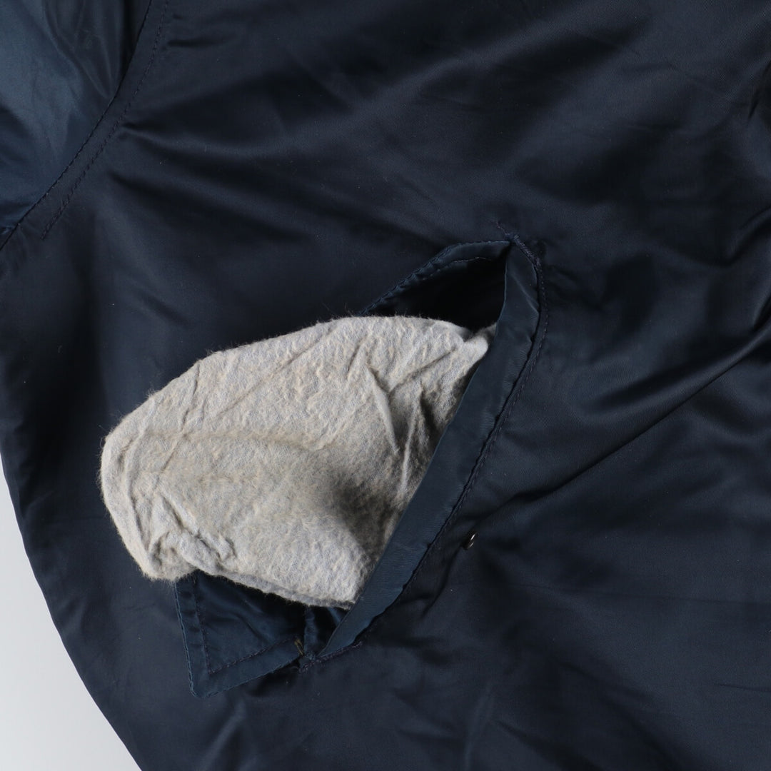 90'S MA-1 Military Flight Jacket, Made in USA, Men's Size XL Nylon navy blue type Vintage Second Hand