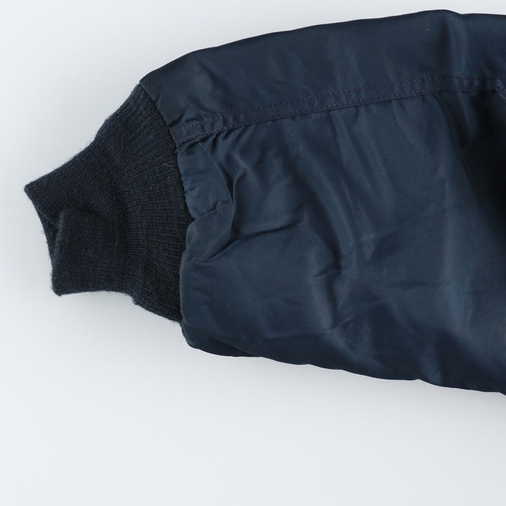 90'S MA-1 Military Flight Jacket, Made in USA, Men's Size XL Nylon navy blue type Vintage Second Hand