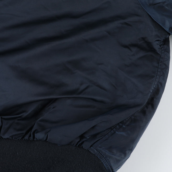 90'S MA-1 Military Flight Jacket, Made in USA, Men's Size XL Nylon navy blue type Vintage Second Hand