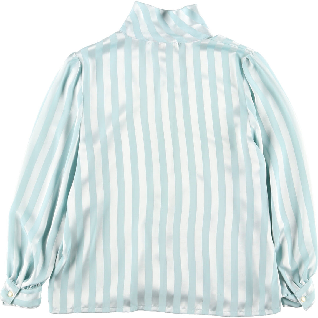 Miss Stripe Pattern Long Sleeve Blouse Women's M /eaa378849