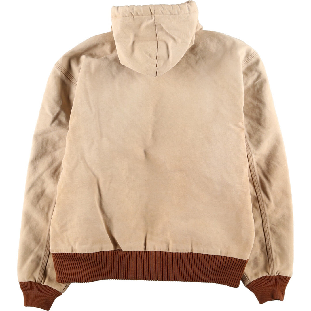 90'S Carhartt Active Jacket, Duck Fabric Full Zip Hoodie, Made in USA, Men's XXL, Vintage /eaa378892