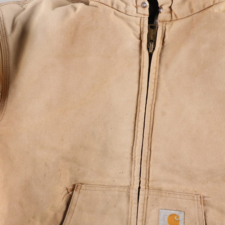 90'S Carhartt Active Jacket, Duck Fabric Full Zip Hoodie, Made in USA, Men's XXL, Vintage /eaa378892