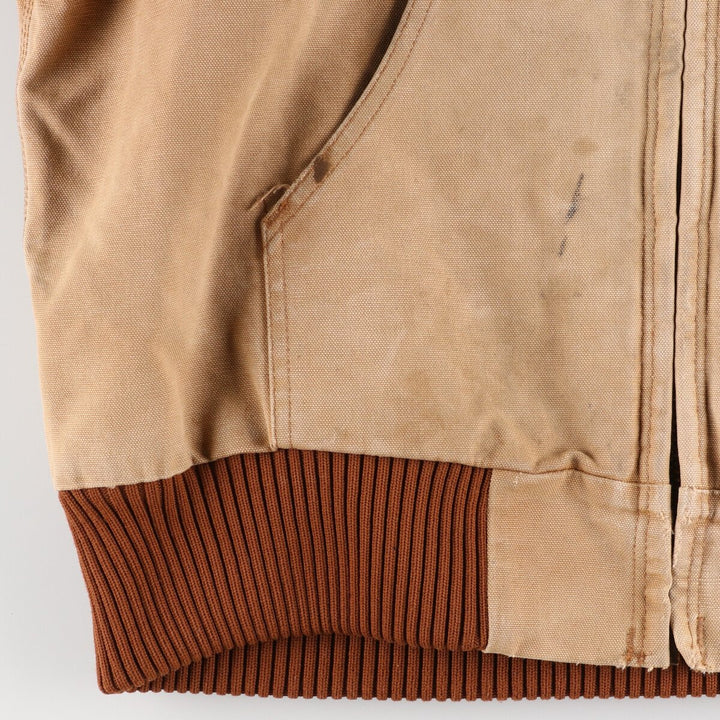 90'S Carhartt Active Jacket, Duck Fabric Full Zip Hoodie, Made in USA, Men's XXL, Vintage /eaa378892