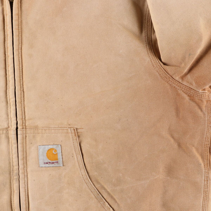 90'S Carhartt Active Jacket, Duck Fabric Full Zip Hoodie, Made in USA, Men's XXL, Vintage /eaa378892