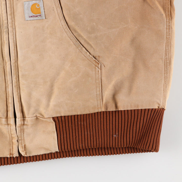 90'S Carhartt Active Jacket, Duck Fabric Full Zip Hoodie, Made in USA, Men's XXL, Vintage /eaa378892