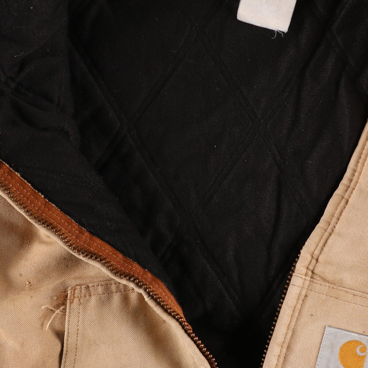 90'S Carhartt Active Jacket, Duck Fabric Full Zip Hoodie, Made in USA, Men's XXL, Vintage /eaa378892