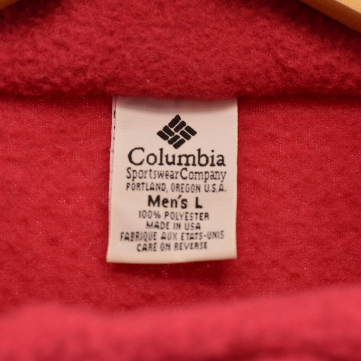 90'S Columbia Half Snap Fleece Pullover Made in USA Men's L Vintage /eaa379110