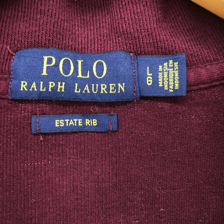 Ralph Lauren POLO RALPH LAUREN ESTATE RIB Cotton Knit Half Zip Sweater Men's L /eaa379224