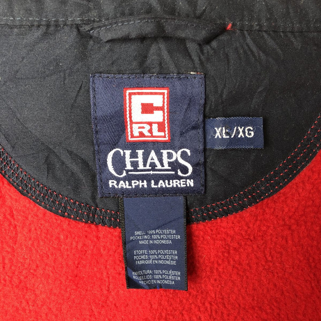 Ralph Lauren CHAPS Swing Top Fleece Jacket, Men's Size XL polyester red type Vintage Second Hand