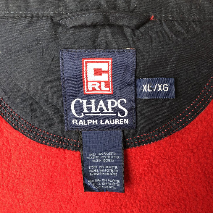 Ralph Lauren CHAPS Swing Top Fleece Jacket, Men's Size XL polyester red type Vintage Second Hand