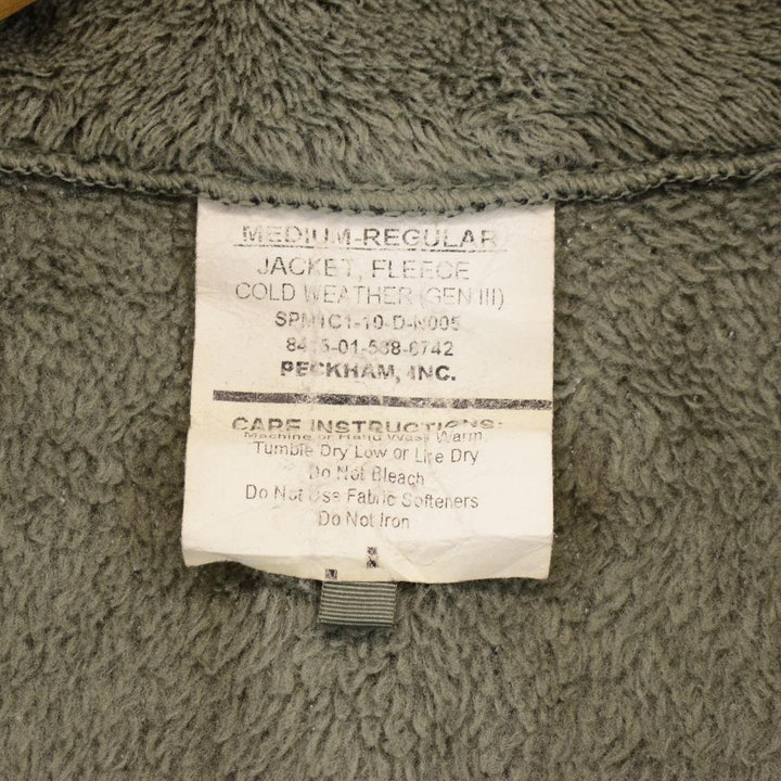 2010 delivery, genuine US military item, GEN 3 military fleece jacket, made in USA, MEDIUM-REGULAR, men's M /eaa379318