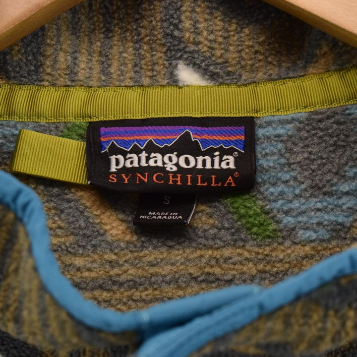 2017 Patagonia S All-over Print YNCHILLA Synchilla Snap T 254550 Fleece Pullover Men's S Vintage /eaa379330