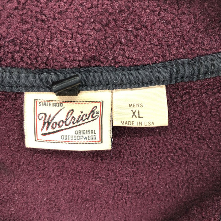 WOOLRICH Half Snap Fleece Pullover Made in USA Men's XL /eaa379379