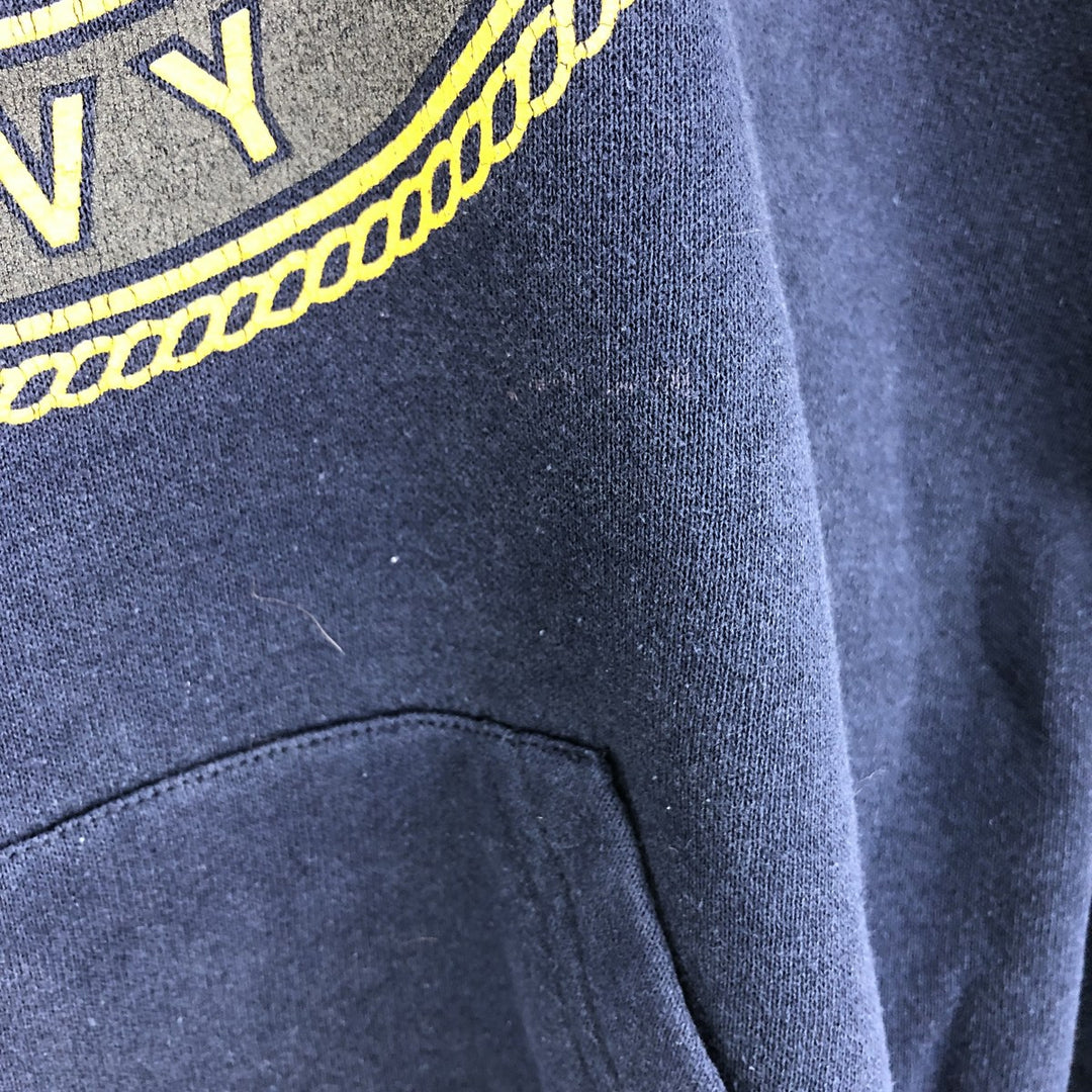 90'S SOFFE USNAVY double-sided print sweatshirt pullover hoodie made in USA men's L vintage /eaa379477