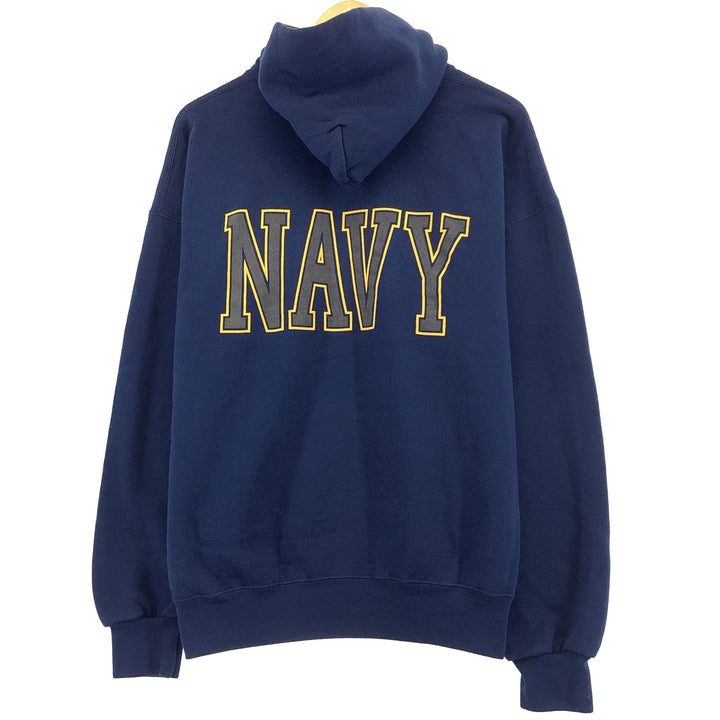 SOFFE USNAVY double-sided print sweatshirt pullover hoodie made in USA men's XL /eaa379564