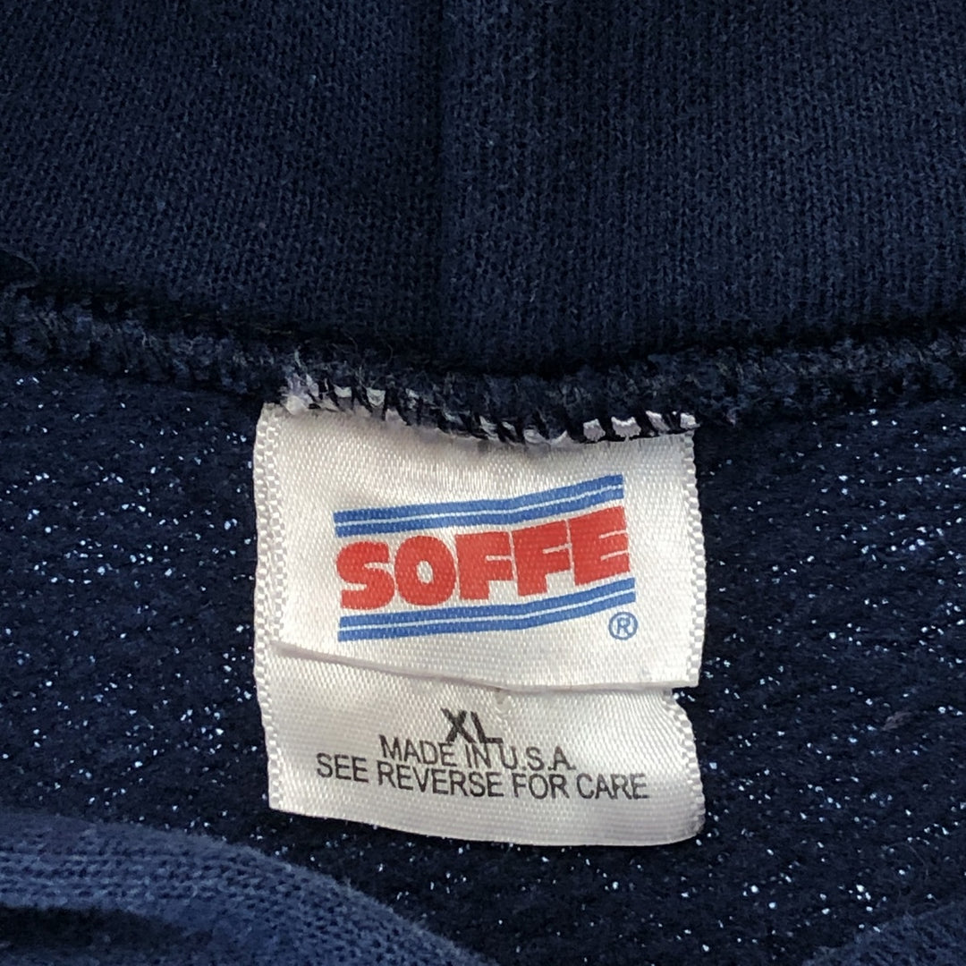 SOFFE USNAVY double-sided print sweatshirt pullover hoodie made in USA men's XL /eaa379564