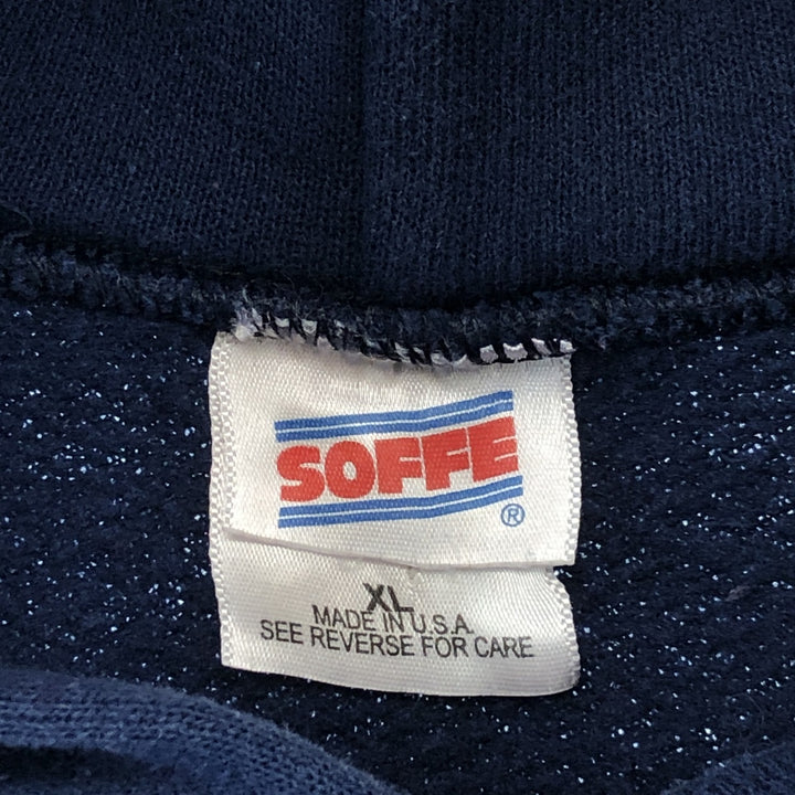 SOFFE USNAVY double-sided print sweatshirt pullover hoodie made in USA men's XL /eaa379564