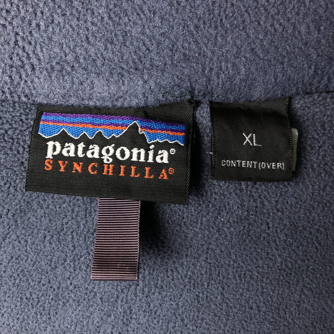 2000'S Patagonia Synchilla Windproof Fleece Jacket (25322SP02), Men's XL unclear black type Vintage Second Hand