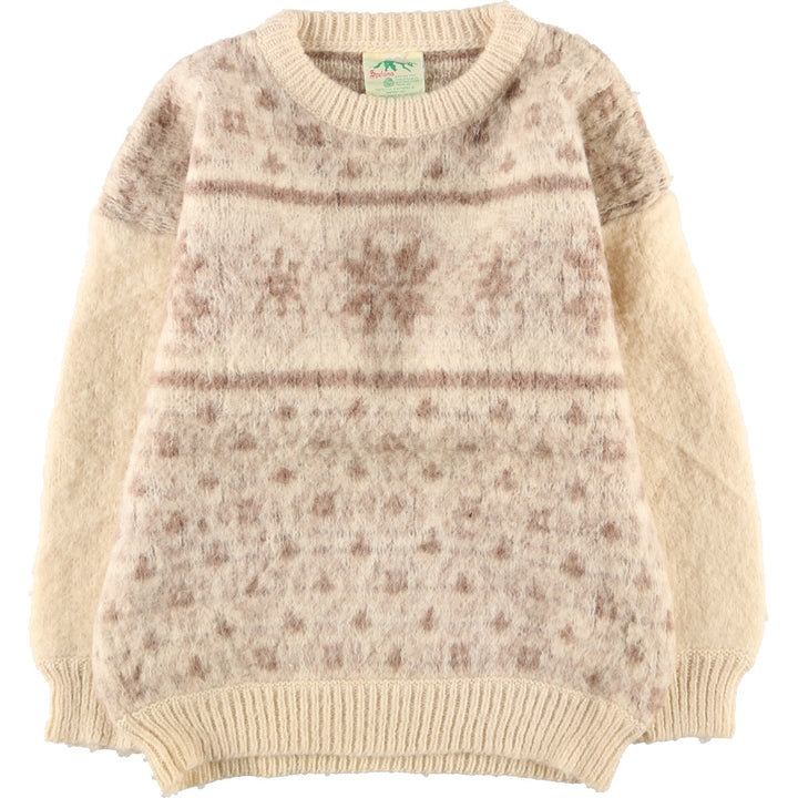 SPELANA All-over Snow Pattern Nordic Sweater Made in Ireland Men's M size /eaa379736