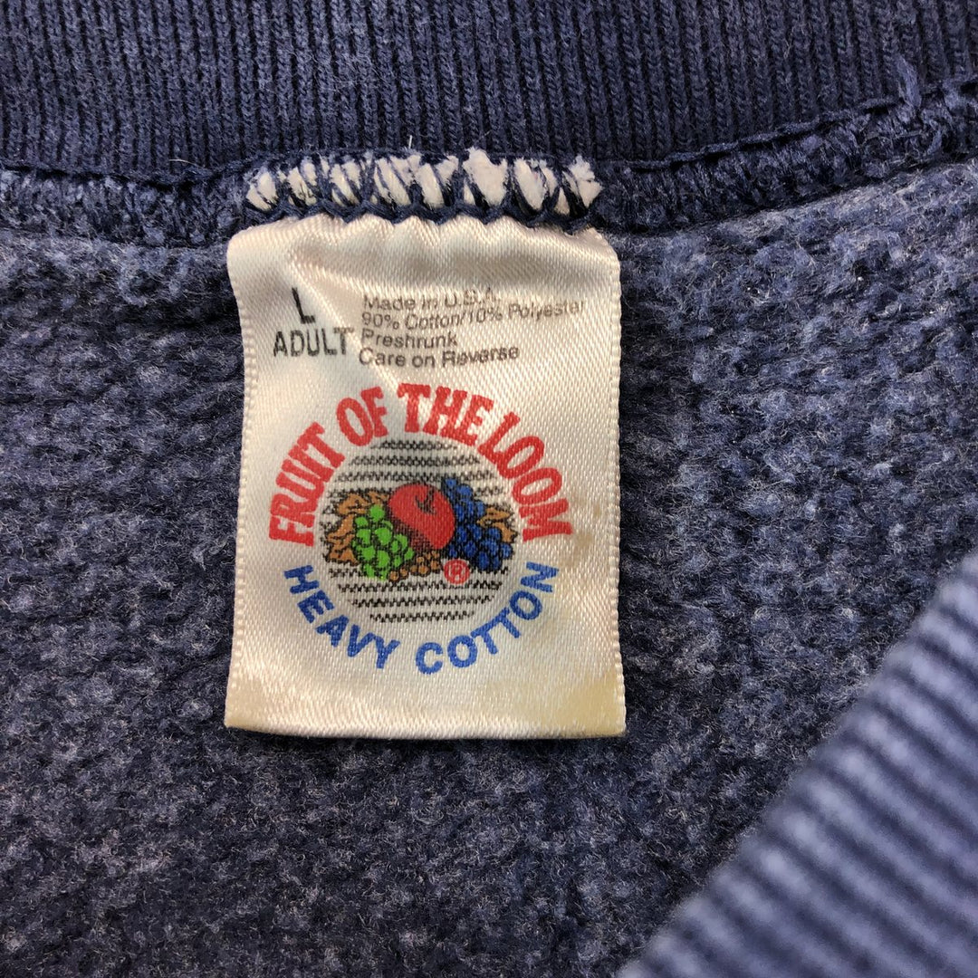 90'S Fruit of the Loom College Character Sweatshirt, Made in USA, Men's L, Vintage /eaa379914