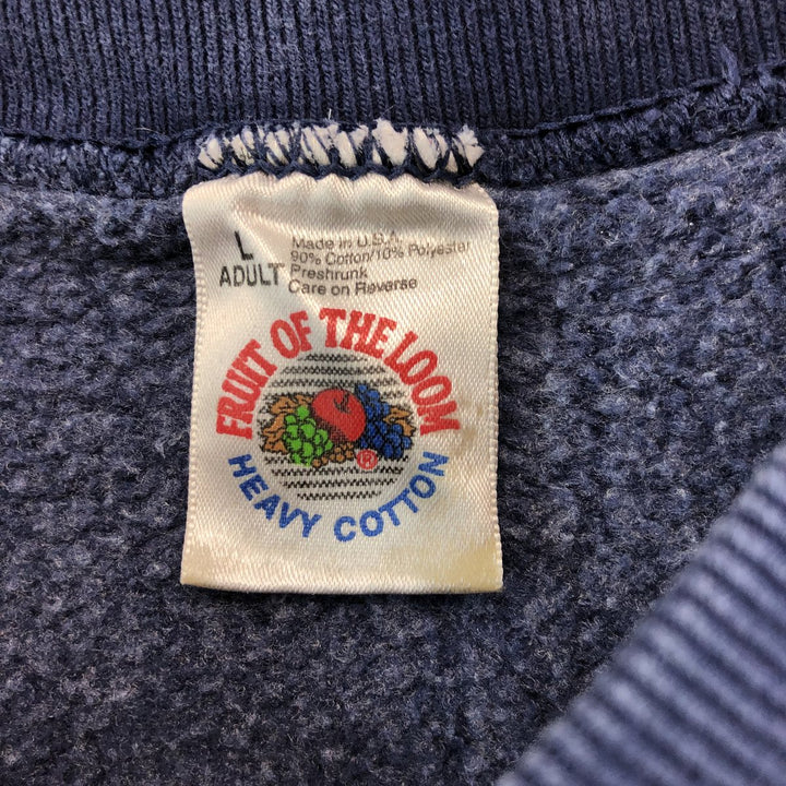 90'S Fruit of the Loom College Character Sweatshirt, Made in USA, Men's L, Vintage /eaa379914