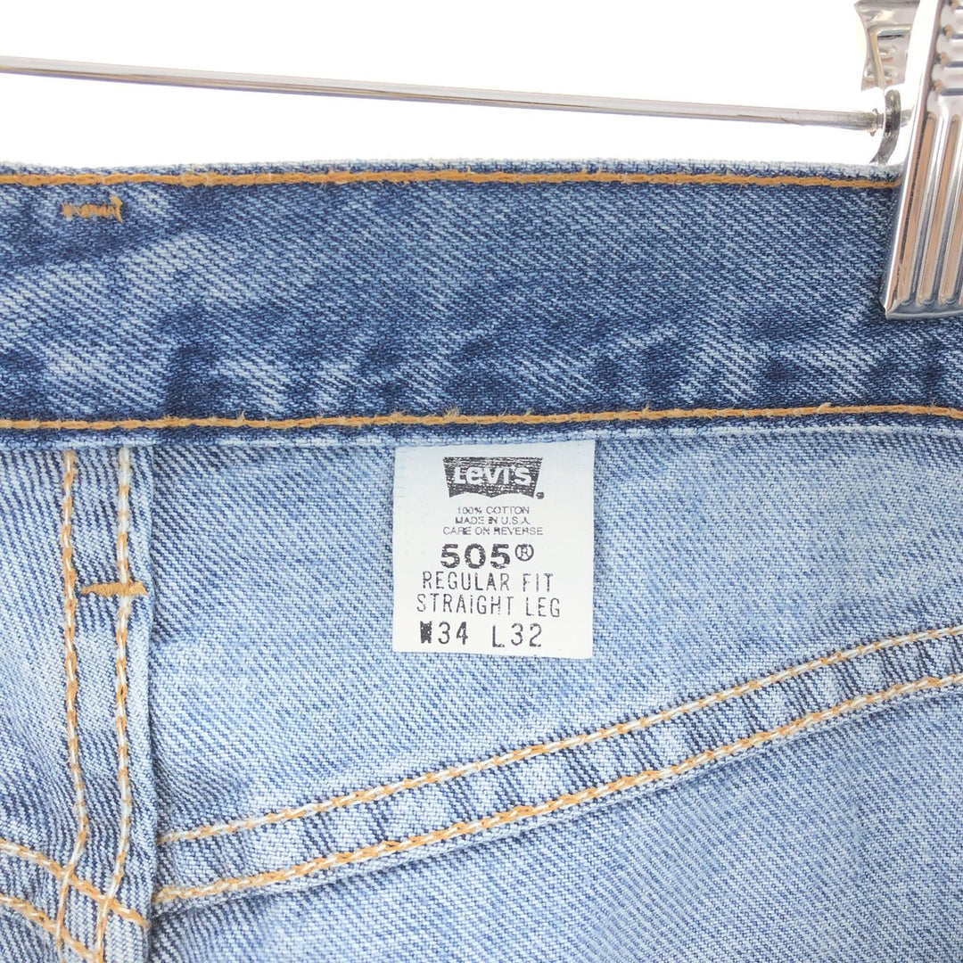 00'S Levi's 505 REGULAR FIT STRAIGHT LEG tapered denim pants made in USA men's w34 /eaa380003