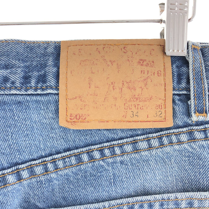 00'S Levi's 505 REGULAR FIT STRAIGHT LEG tapered denim pants made in USA men's w34 /eaa380003