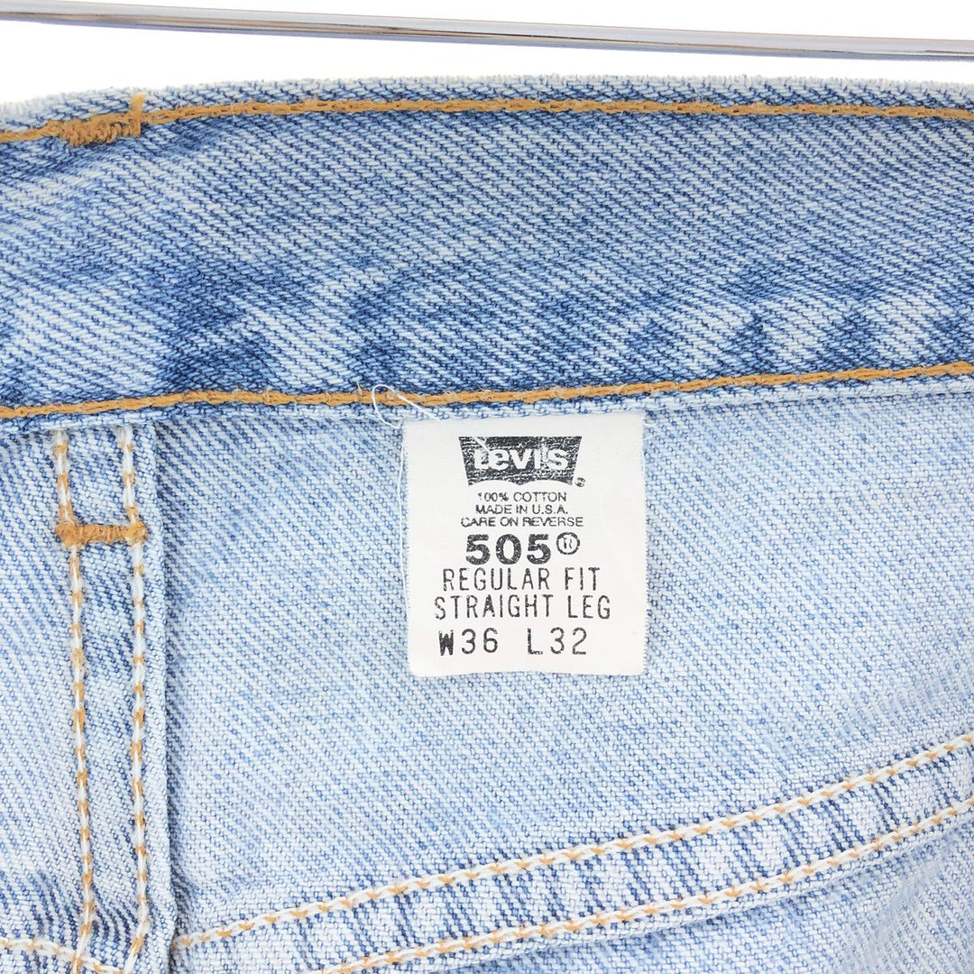 00'S Levi's 505 REGULAR FIT STRAIGHT LEG tapered denim pants made in USA men's w36 /eaa380004