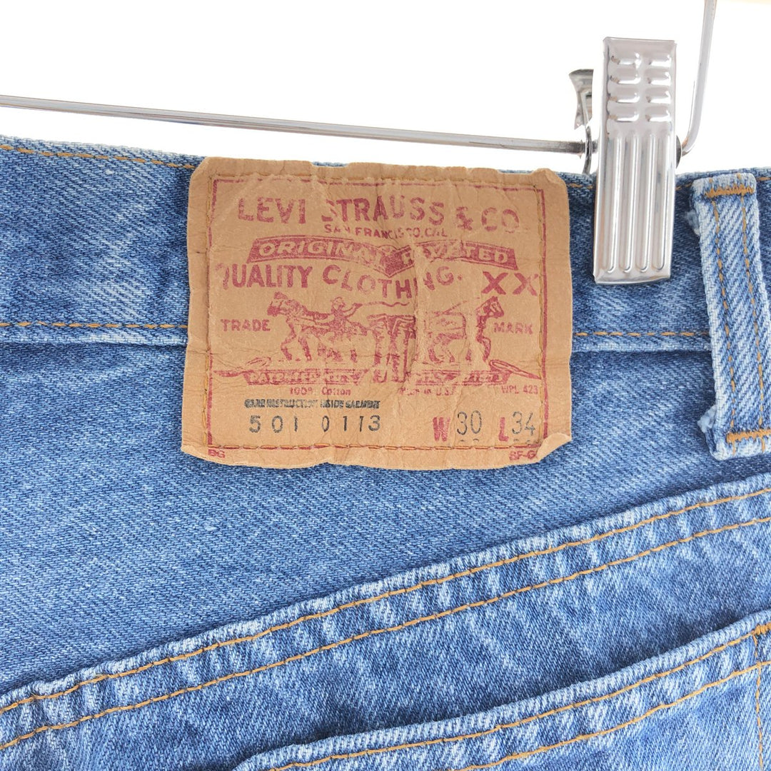 90'S Levi's 501 0113 Straight Denim Pants Made in USA Men's W30 Vintage /eaa380010